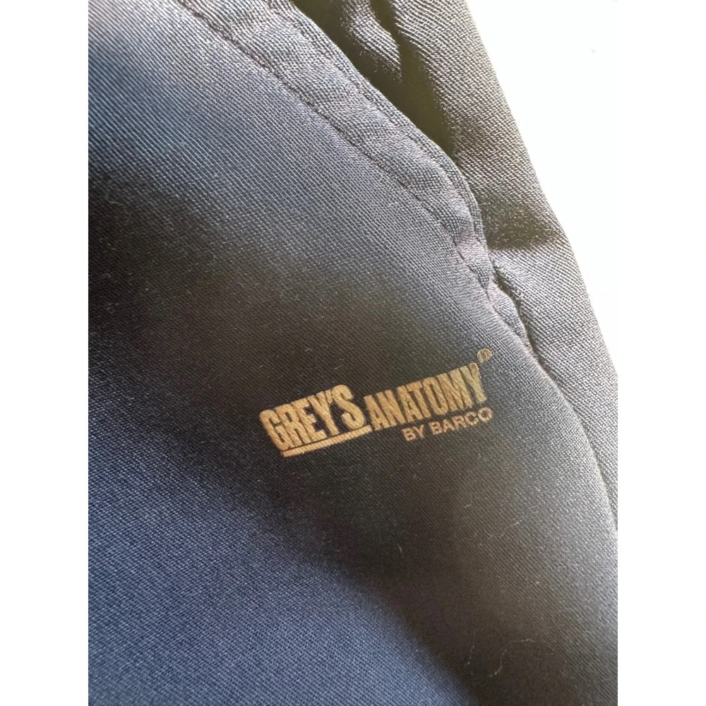 Greys Anatomy by Barco Navy Blue Scrub Set Spandex Stretch Top L Jogger Pants MT